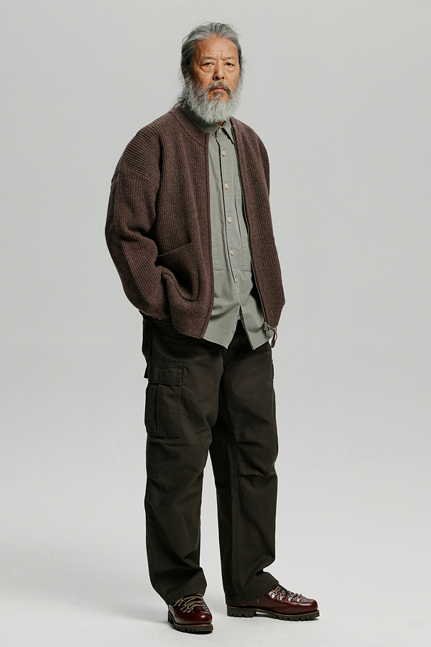 Wool Deck Zipup Cardigan - Choco Brown