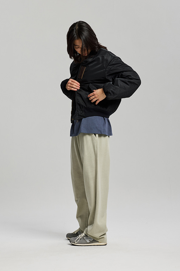 Nylon Flight Jacket - Black