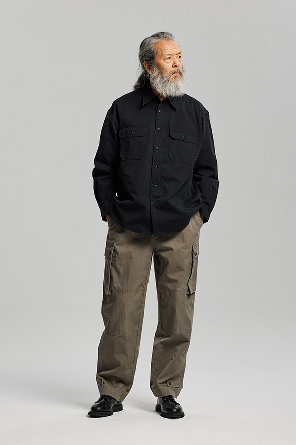 Chino Officer Shirt - Black