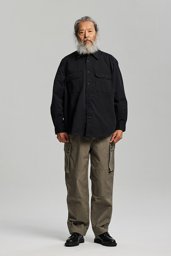 Chino Officer Shirt - Black