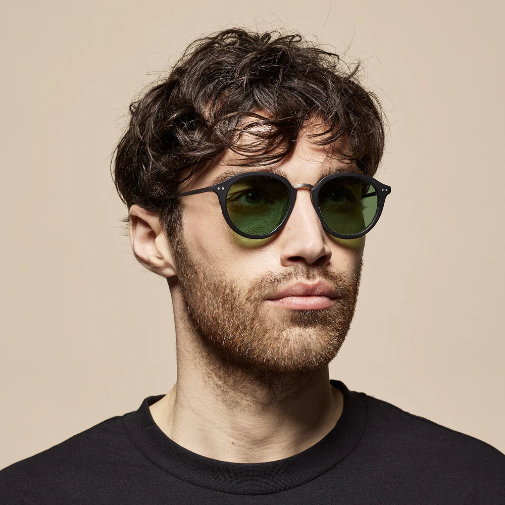 Lane Black/Gunmetal Sunglasses & Evergreen Lens