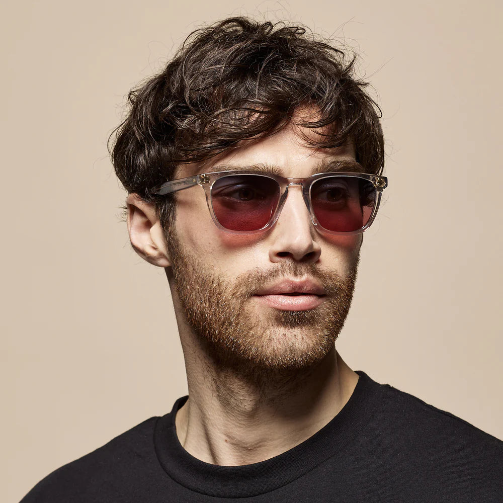 Weston Grey Crystal Sunglasses & Boulevard Lens