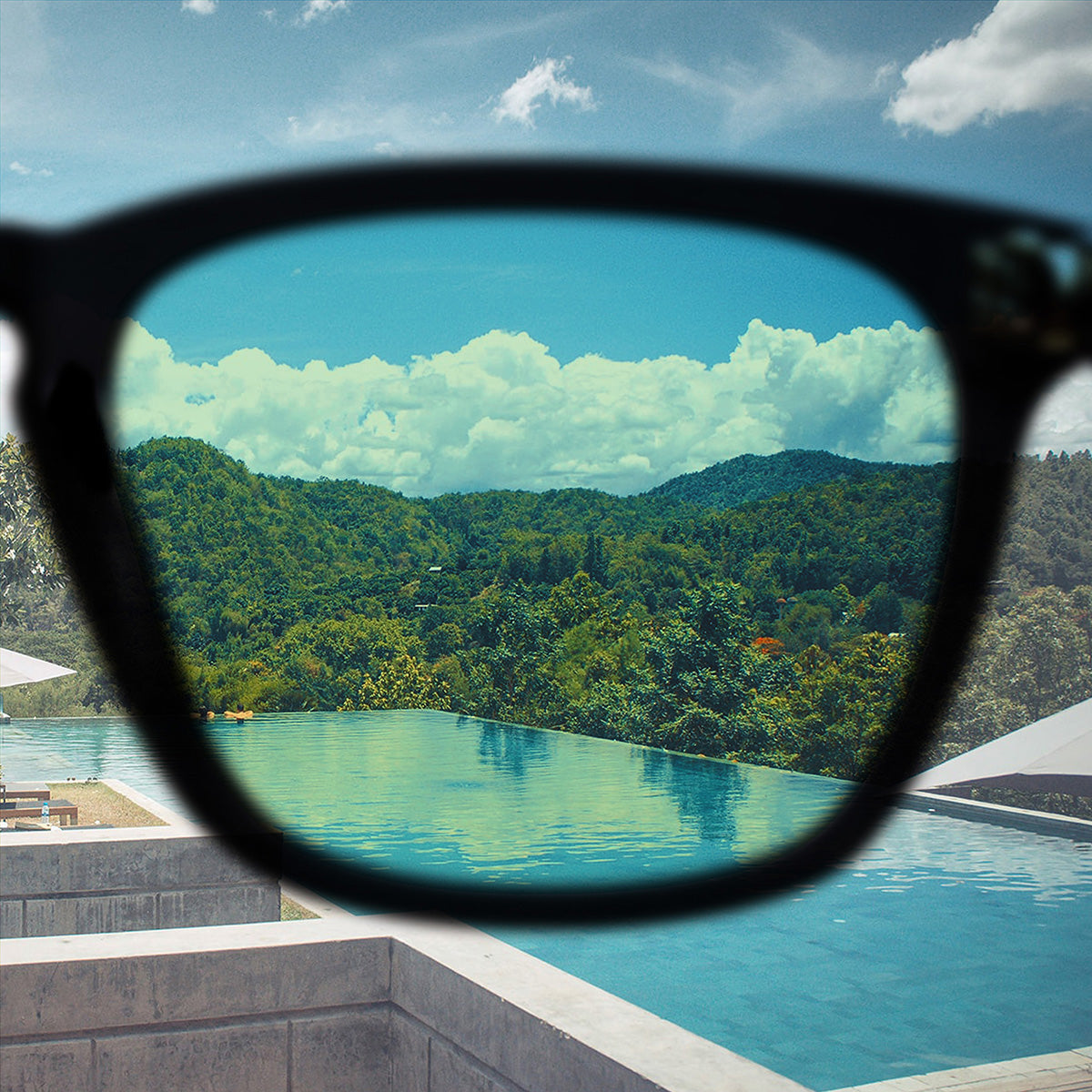 Classic Matte Black Sunglasses & Tropic High Lens