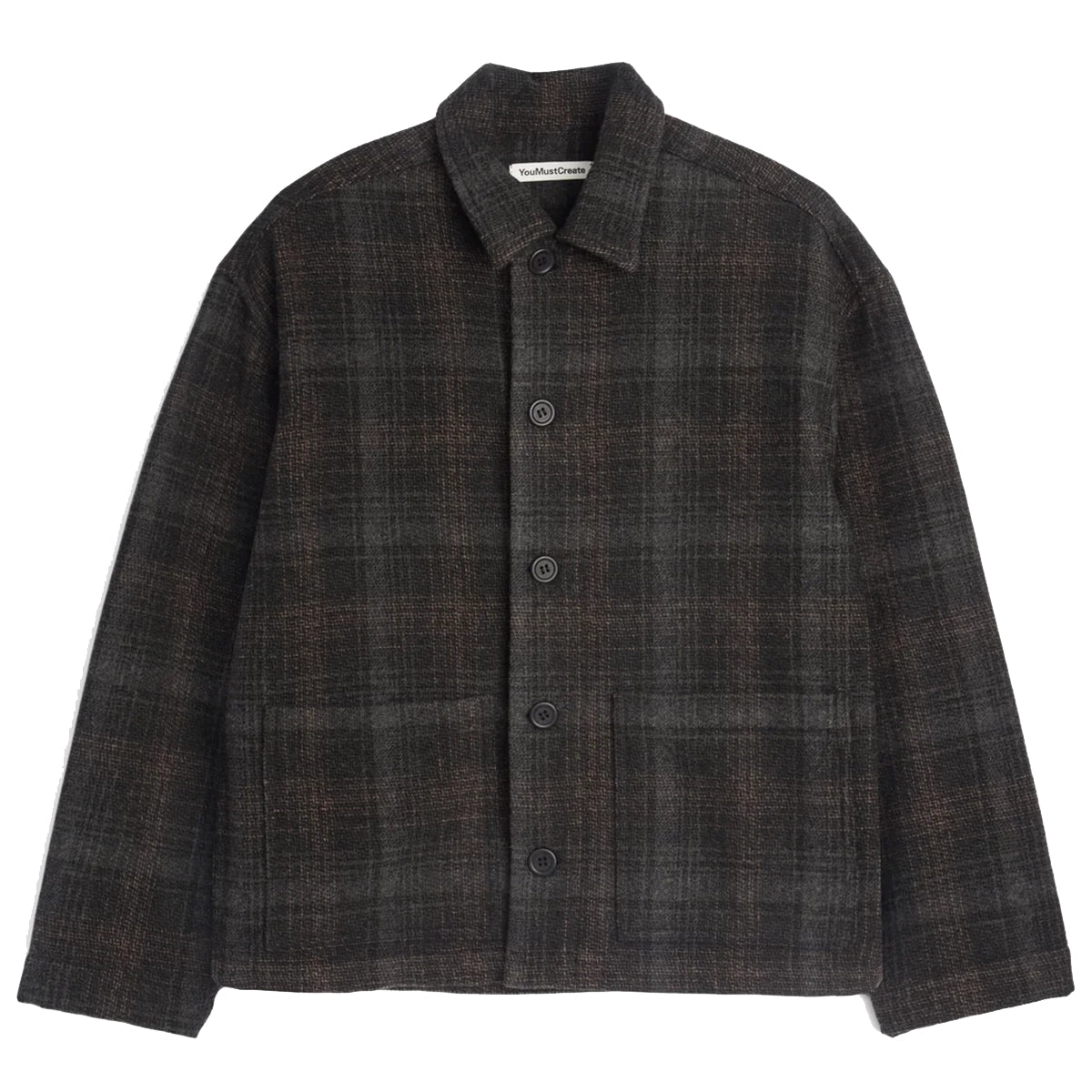PJ Overshirt - Brown Multi Wool