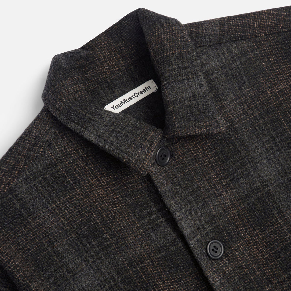 PJ Overshirt - Brown Multi Wool