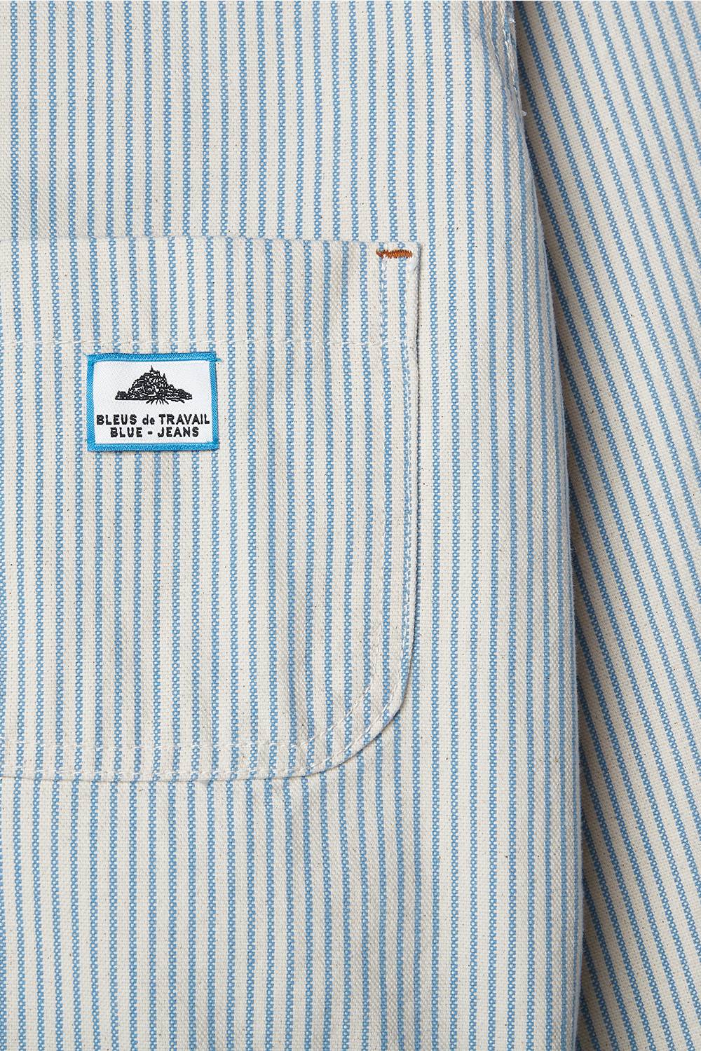 Vins Osk Work Jacket - Blue Stripe