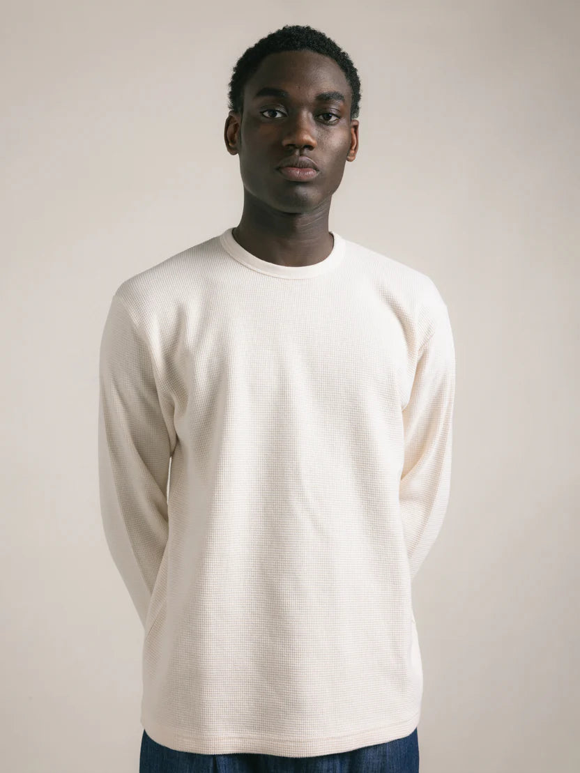 Waternish LS T-Shirt - Natural Brushed Waffle