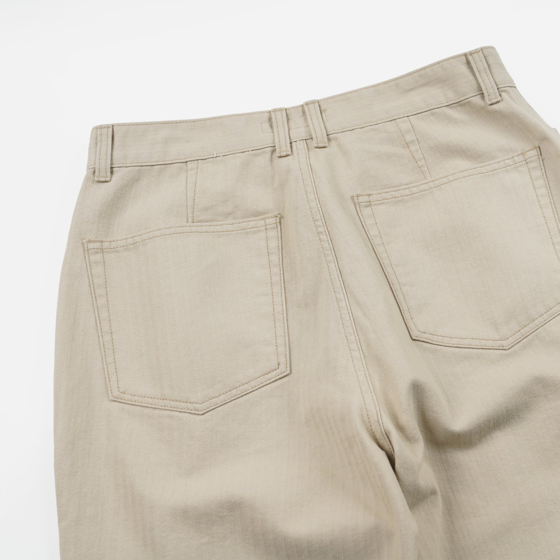 Army Denim Fatigue Pants - Beige