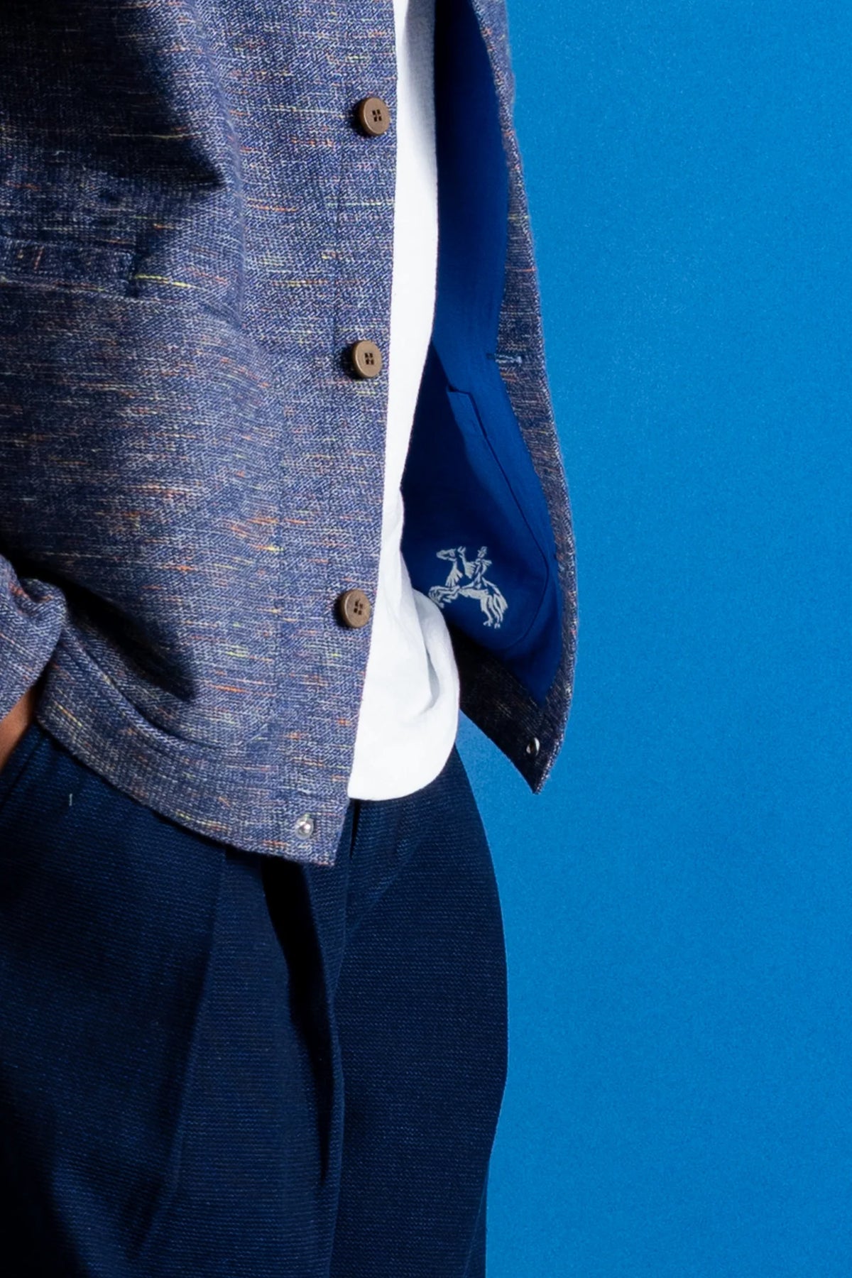 Assembly Jacket - Navy Multi Texture | Folk x Goss Brothers