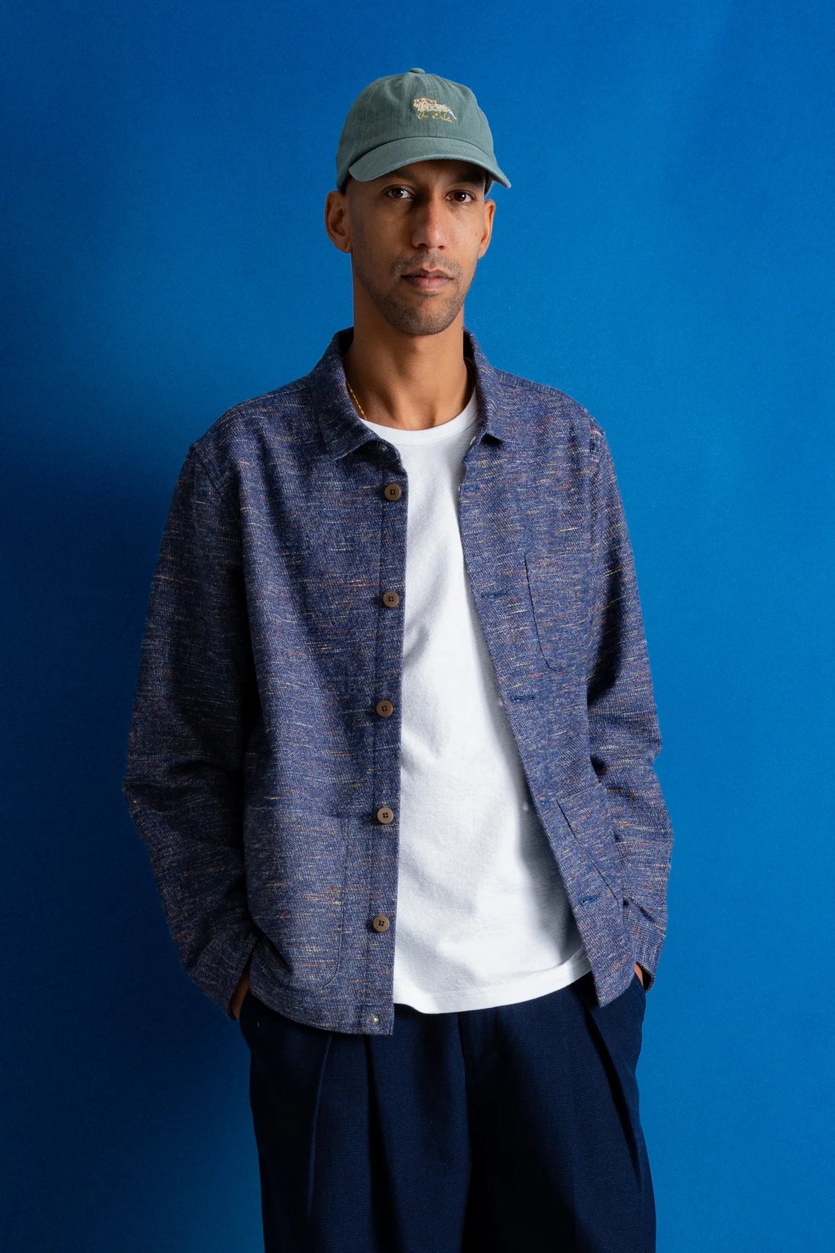 Assembly Jacket - Navy Multi Texture | Folk x Goss Brothers