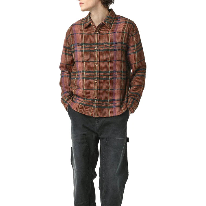 Acid Plaid Totem Shirt - Brown