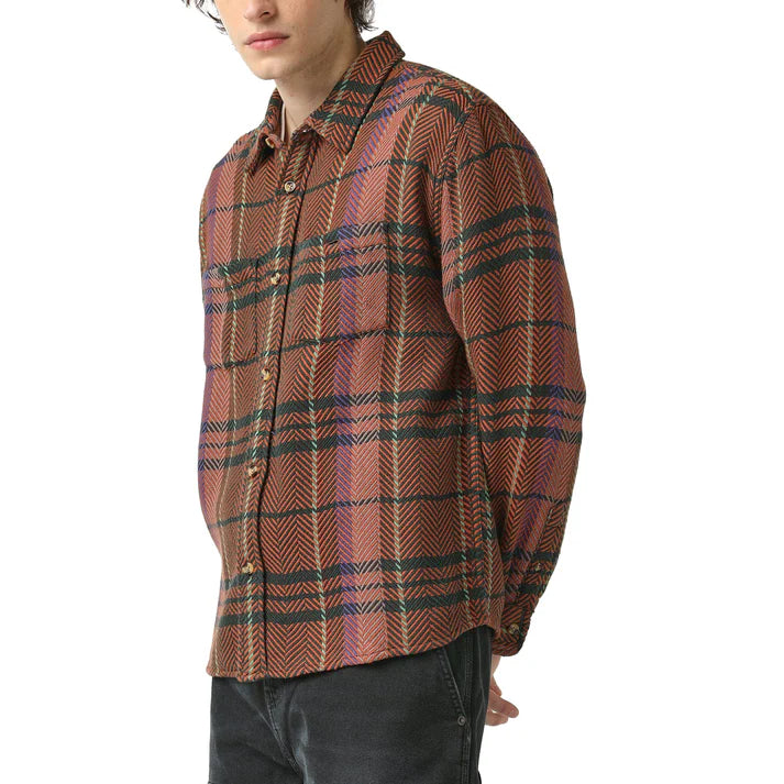 Acid Plaid Totem Shirt - Brown