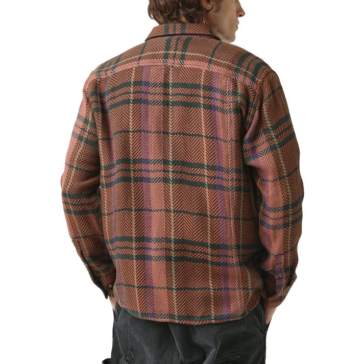 Acid Plaid Totem Shirt - Brown