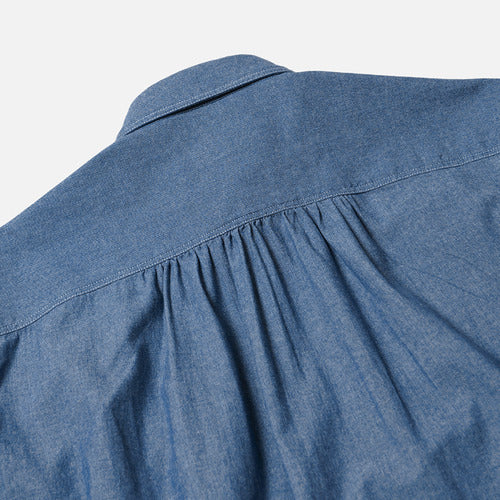 1920s Chambray Work Shirt - Blue