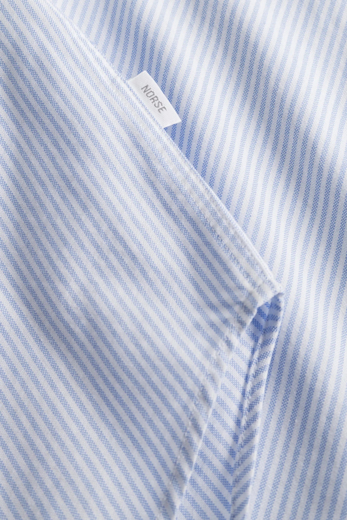Norse Standard Oxford BD Shirt - Pale Blue Stripe