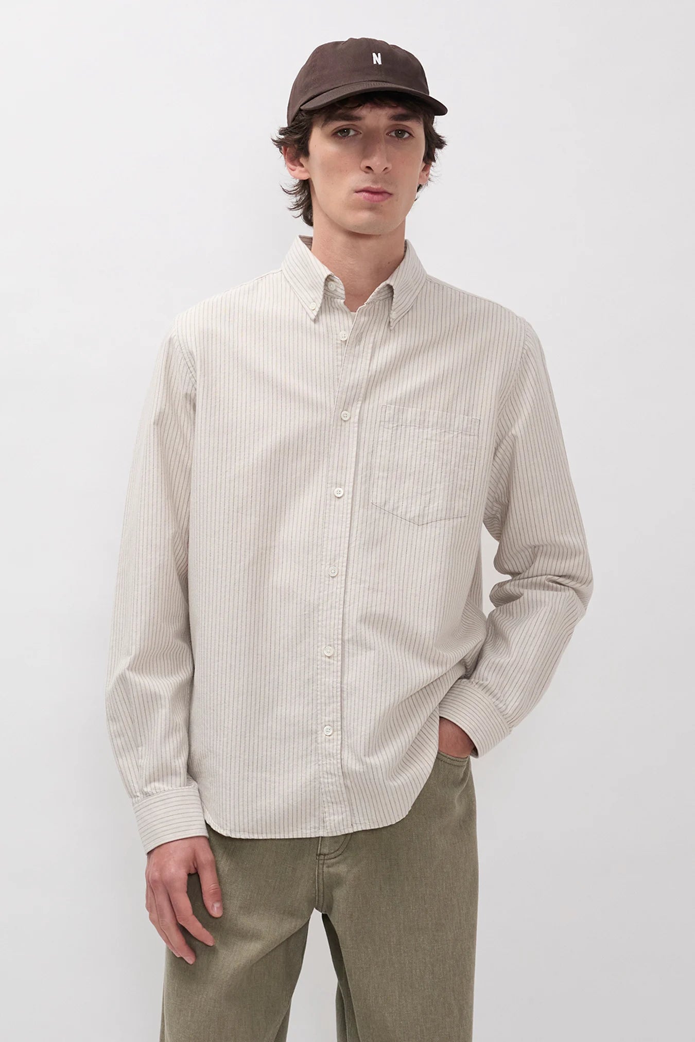 Norse Standard Oxford BD Shirt - Dark Dust Green
