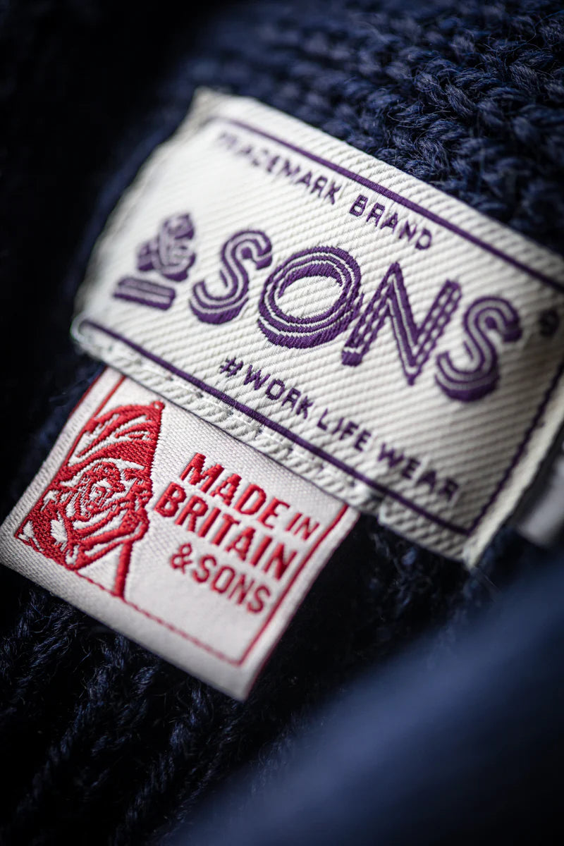 Pioneer British Wool Cardigan - Navy