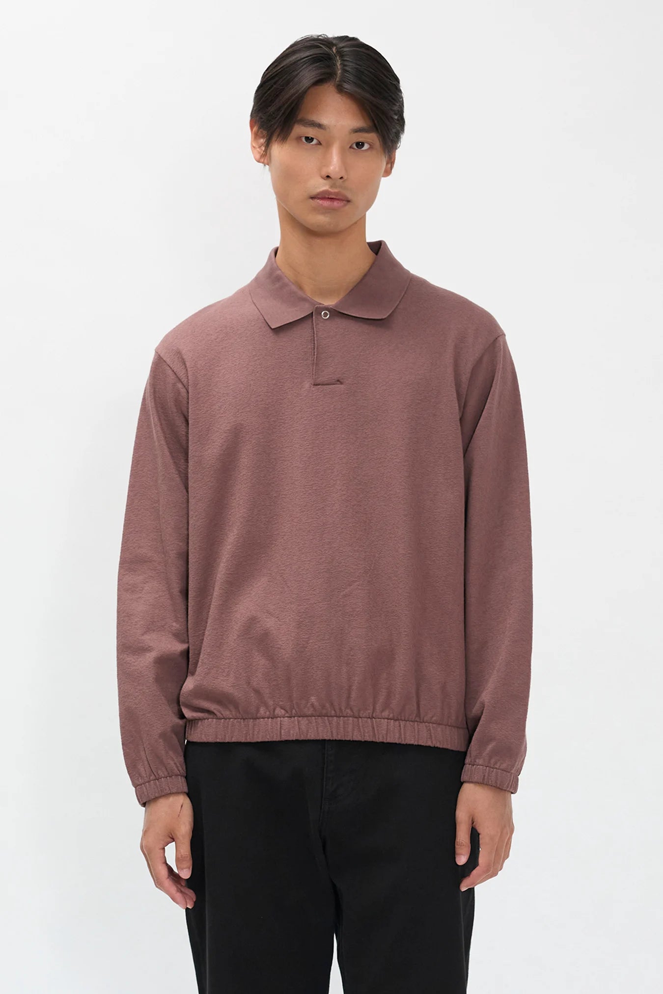 Sylane Relaxed Light Pile Jersey Polo - Peppercorn