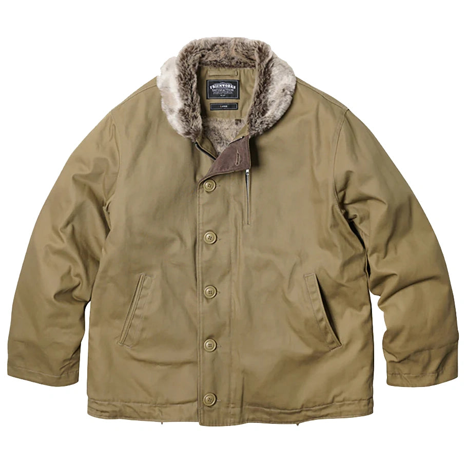 Buy online FrizmWORKS - Cotton Edgar N-1 Deck Jacket - Beige