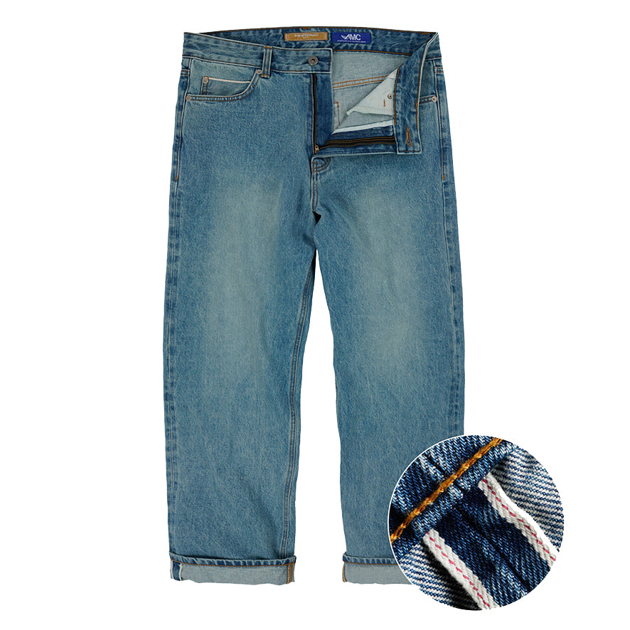 OG Selvedge Regular Denim Pants - Light Blue