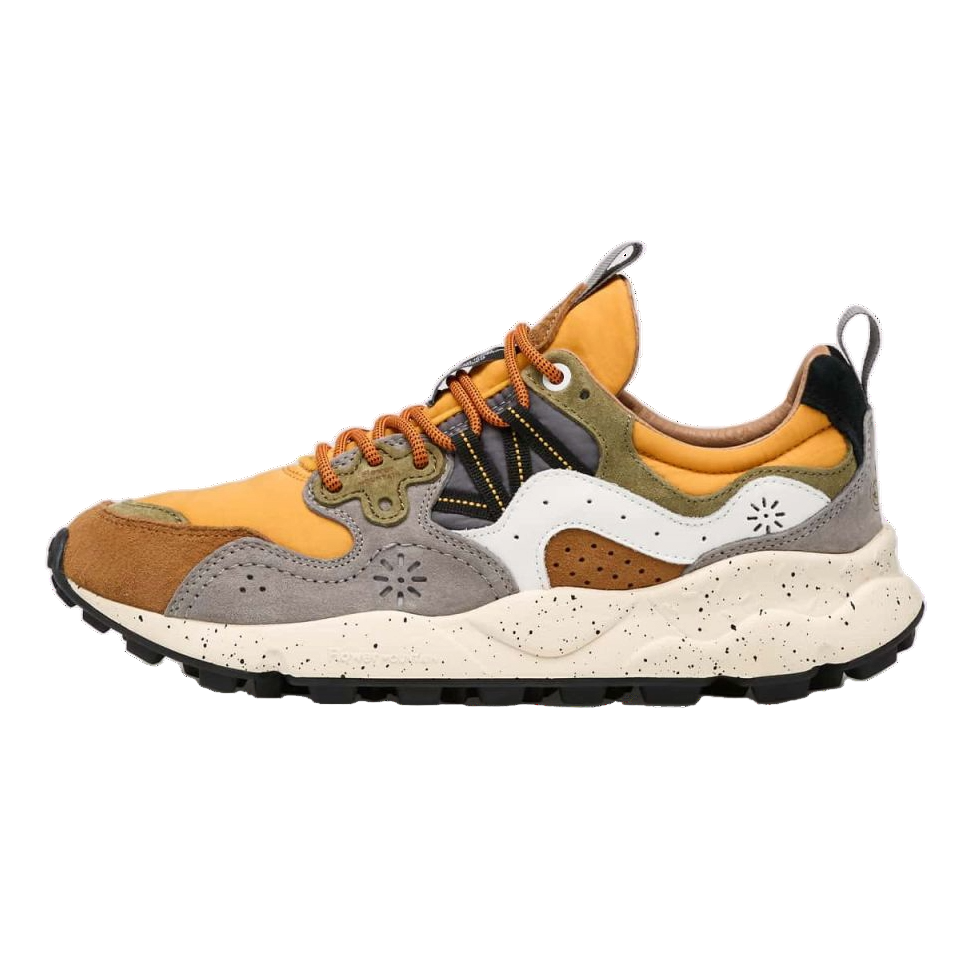 Buy online Flower Mountain Yamano 3 Man Trainers - Orange/Grey