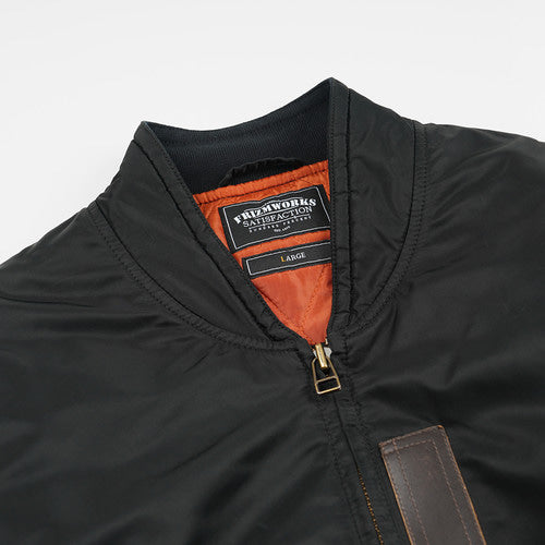 Nylon Flight Jacket - Black