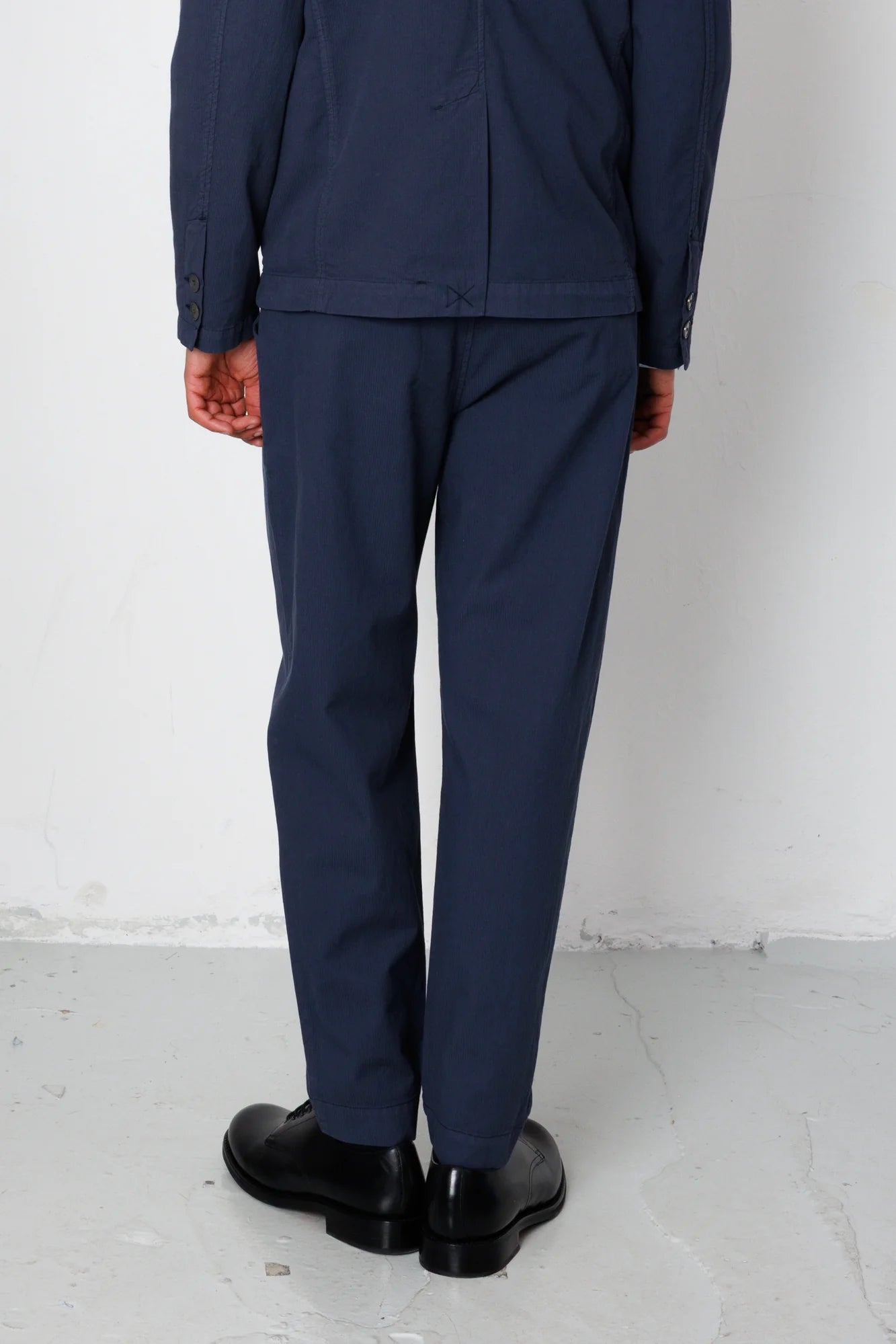 Assembly Suit Trousers - Soft Navy Mini Stripe