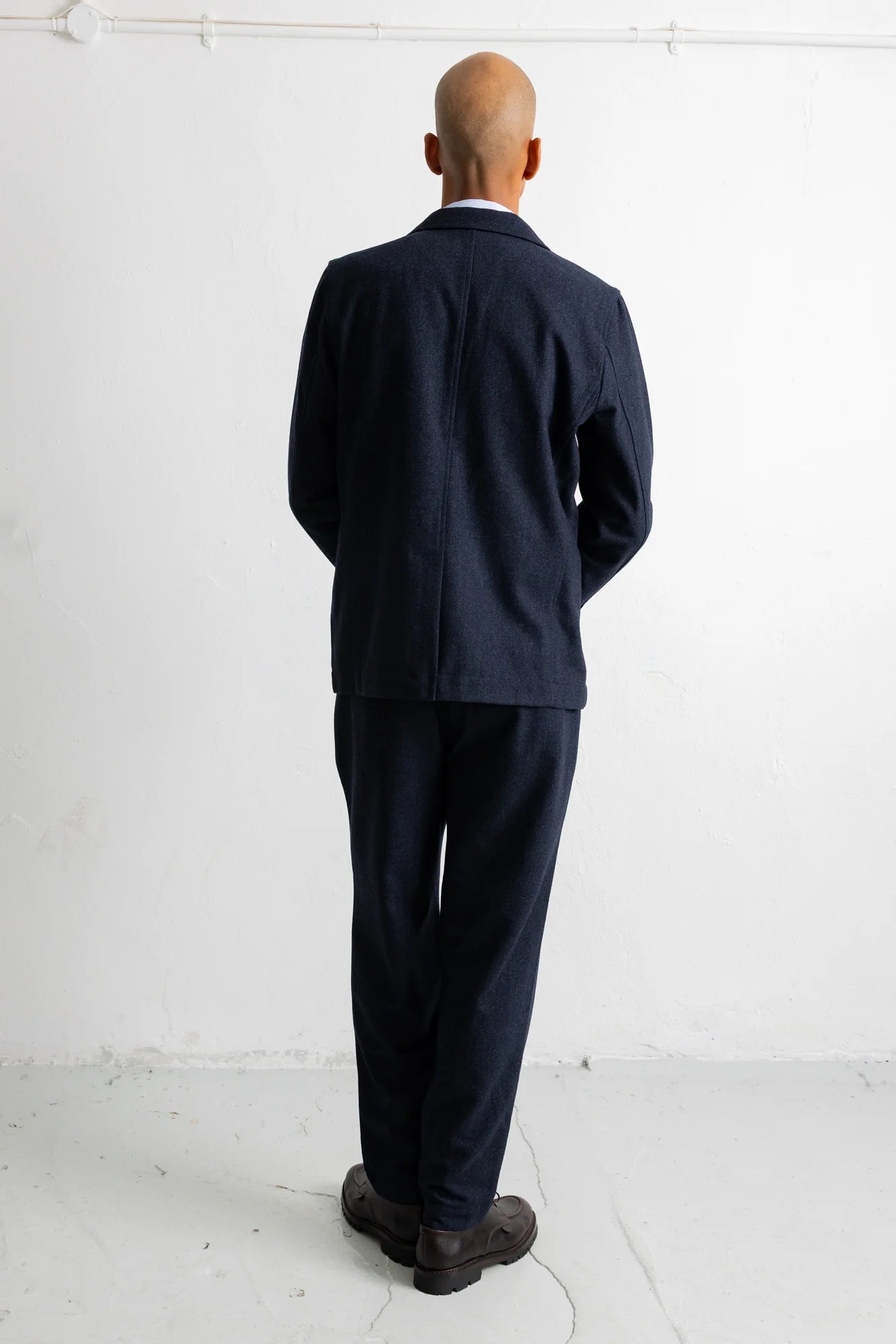 Assembly Suit Trouser - Dark Navy Melange Wool