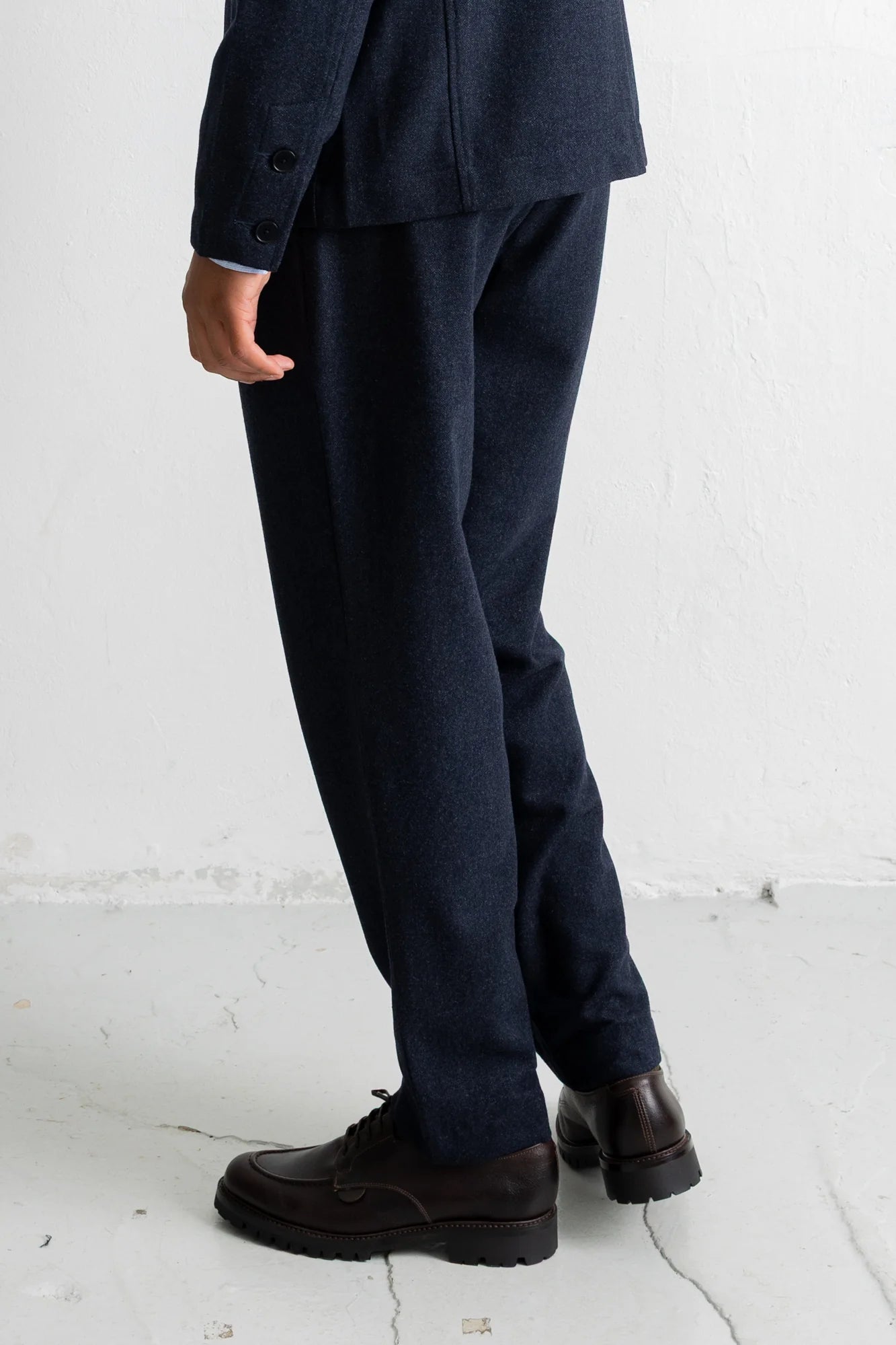 Assembly Suit Trouser - Dark Navy Melange Wool