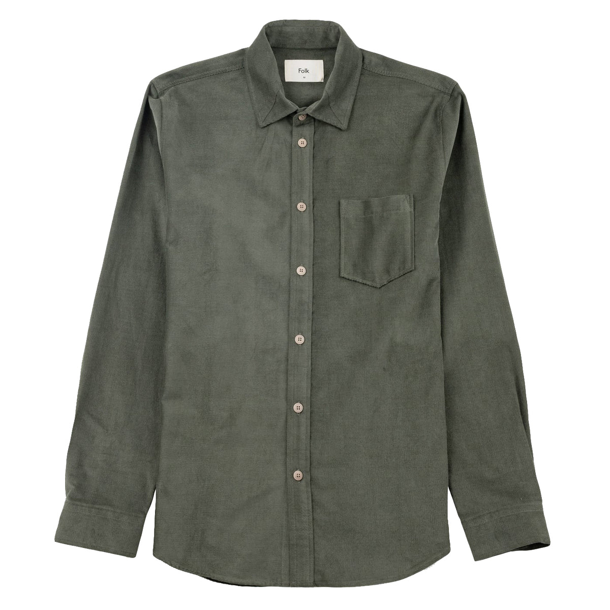 Direction Babycord Shirt - Dark Sage