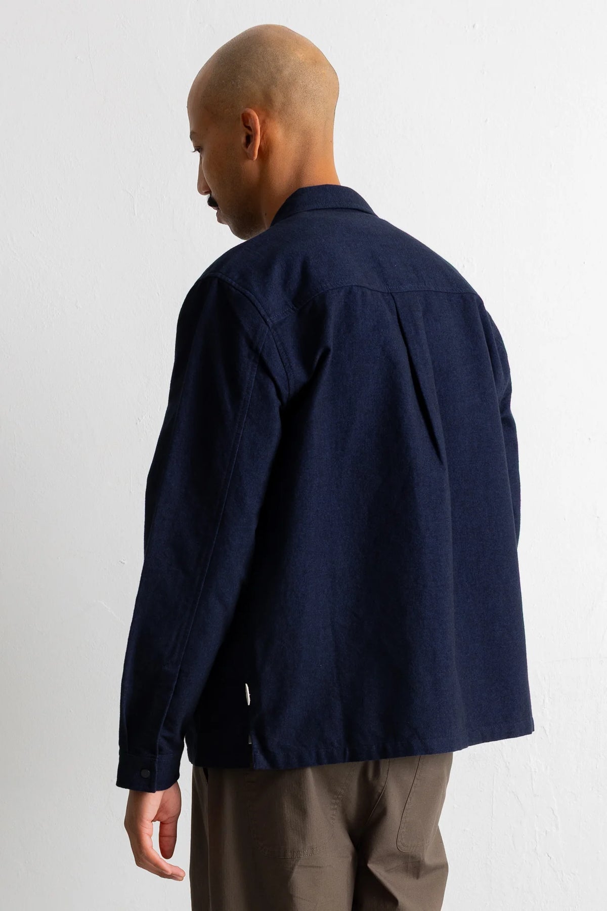 Patch Overshirt - Navy Moleskin