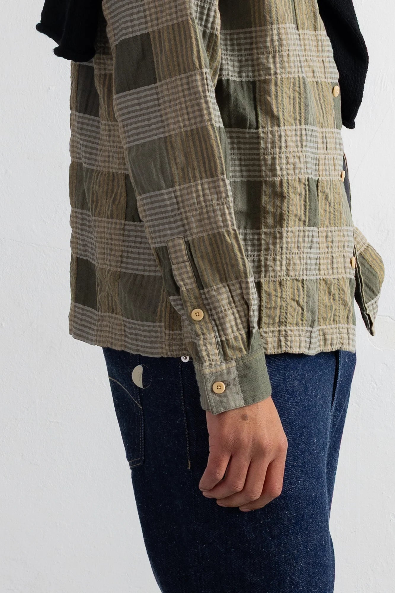 Patch Shirt - Sage Multicheck