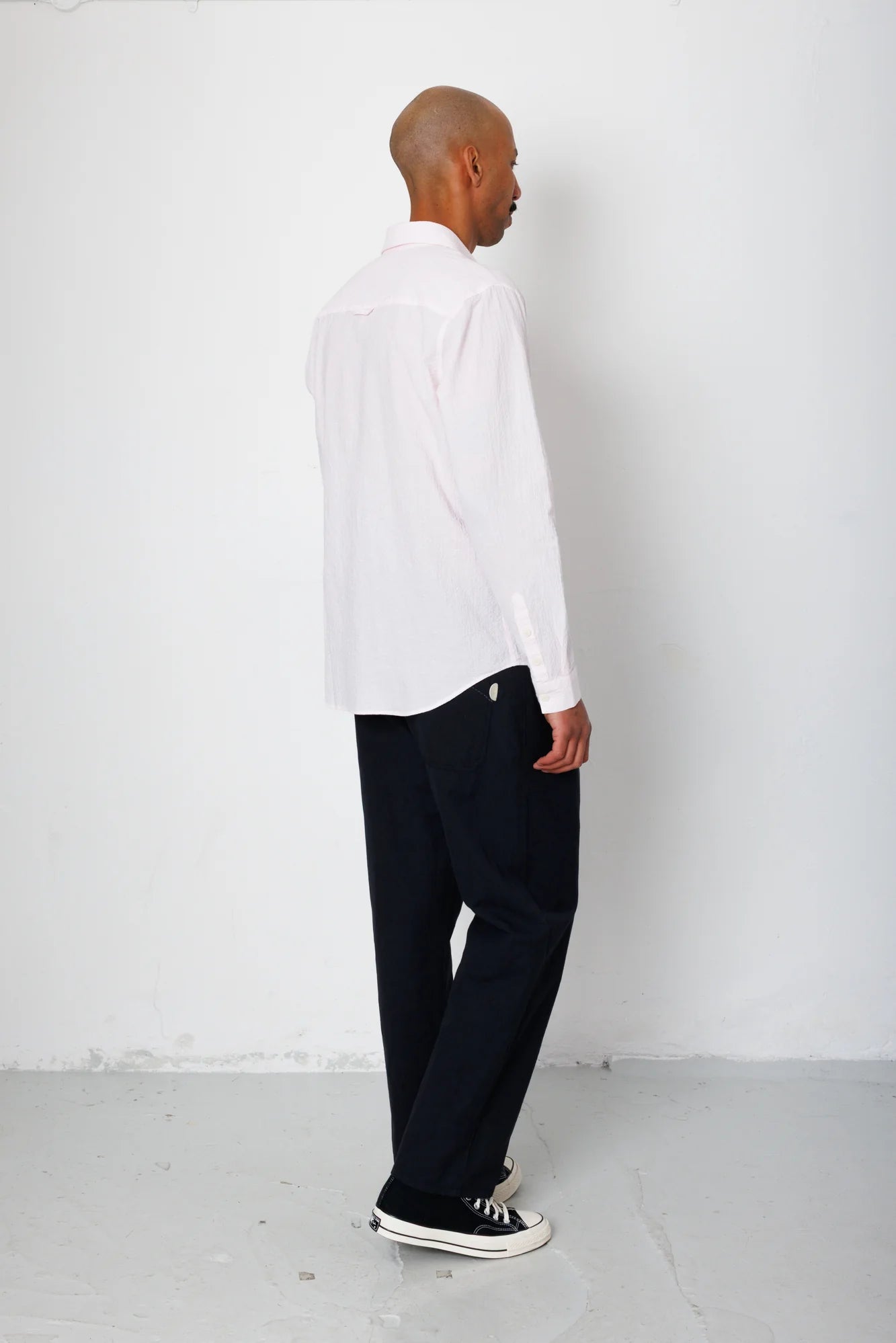 Relaxed Fit Shirt - Pink Fine Stripe
