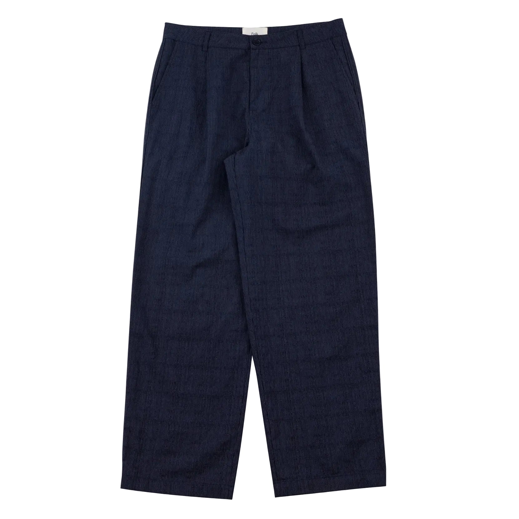 Wide Fit Trouser - Black Charcoal Stripe