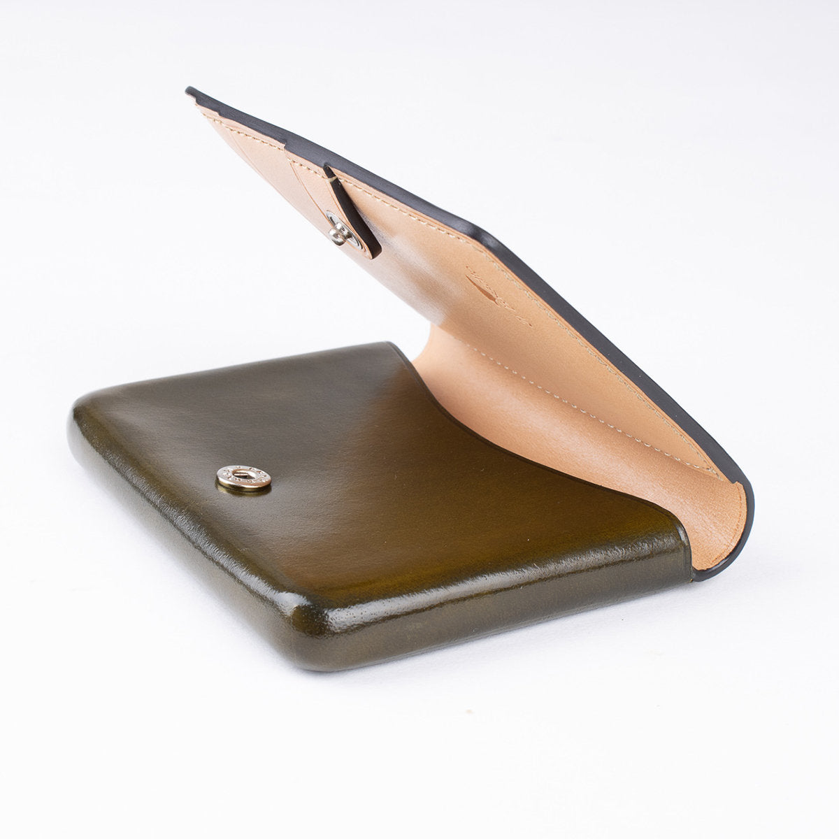 Bifold Button Card Holder - Pesto