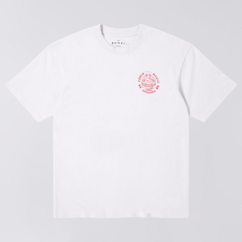 Edwin Music Channel T-Shirt - White/Red