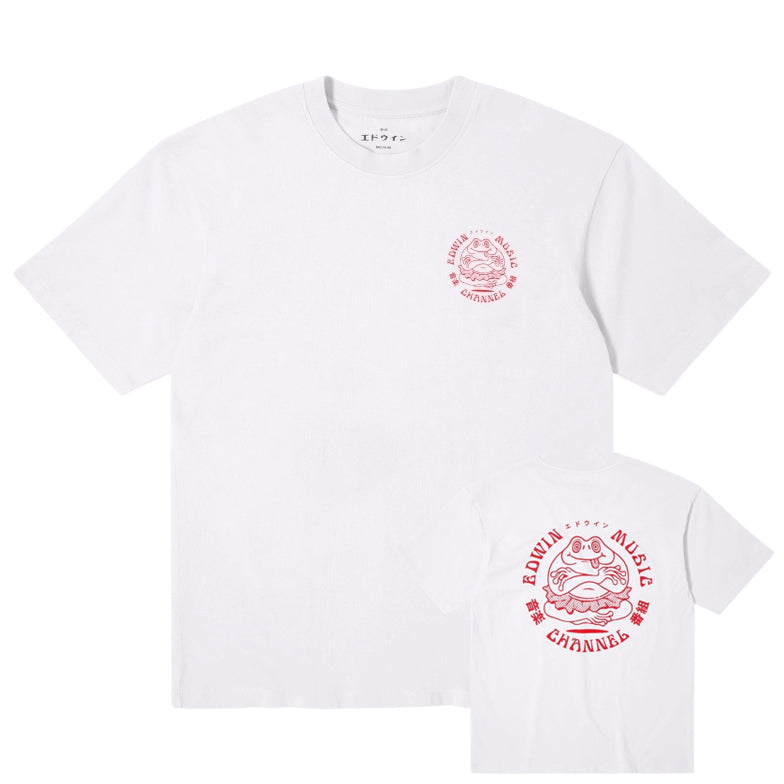 Edwin Music Channel T-Shirt - White/Red