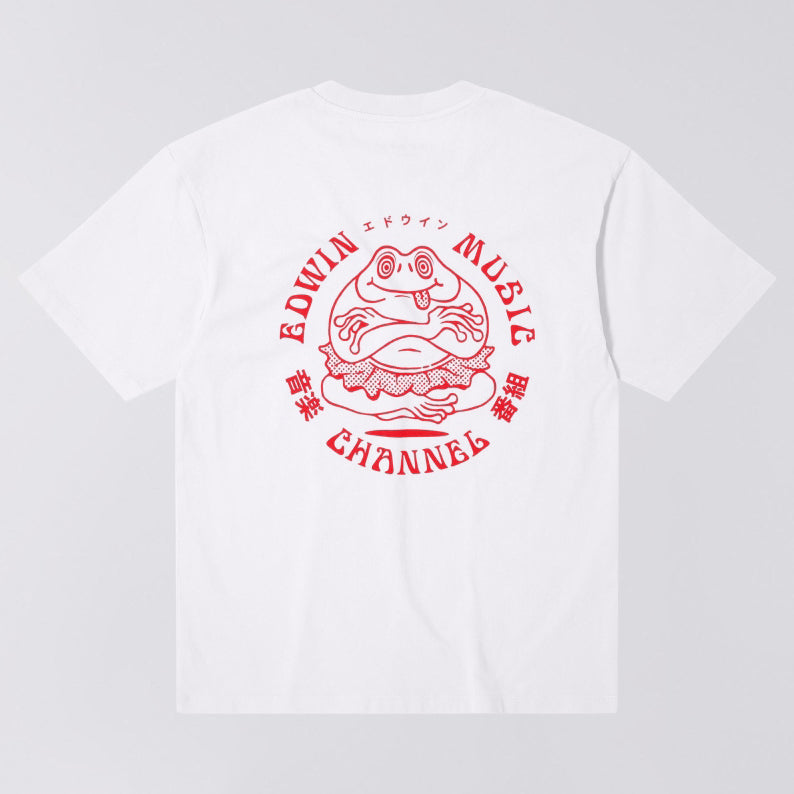 Edwin Music Channel T-Shirt - White/Red