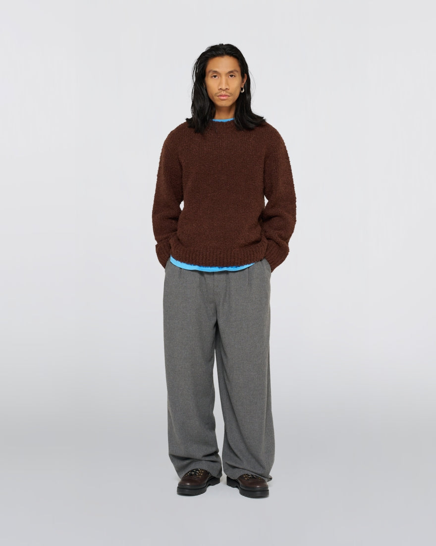 Dun Textured Sweater - Rum Raisin