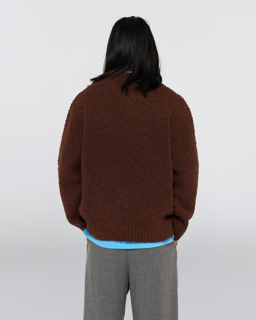 Dun Textured Sweater - Rum Raisin
