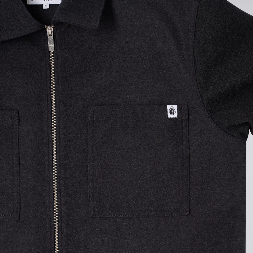 Snug Overshirt LS - Dark Grey Marl