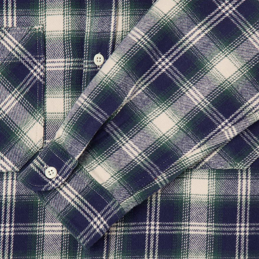 Work Shirt LS - Navy/Green