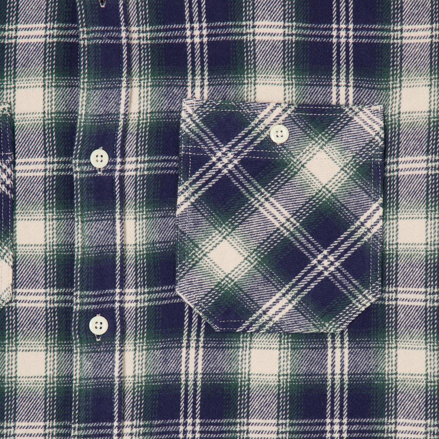 Work Shirt LS - Navy/Green