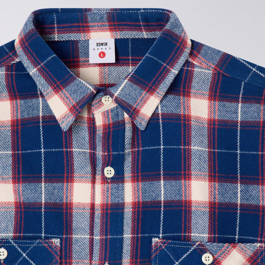 Work Shirt LS - Navy/Red