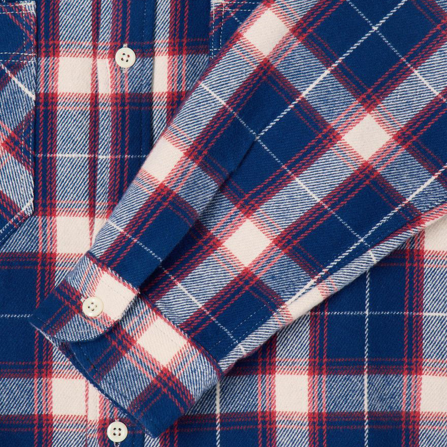 Work Shirt LS - Navy/Red