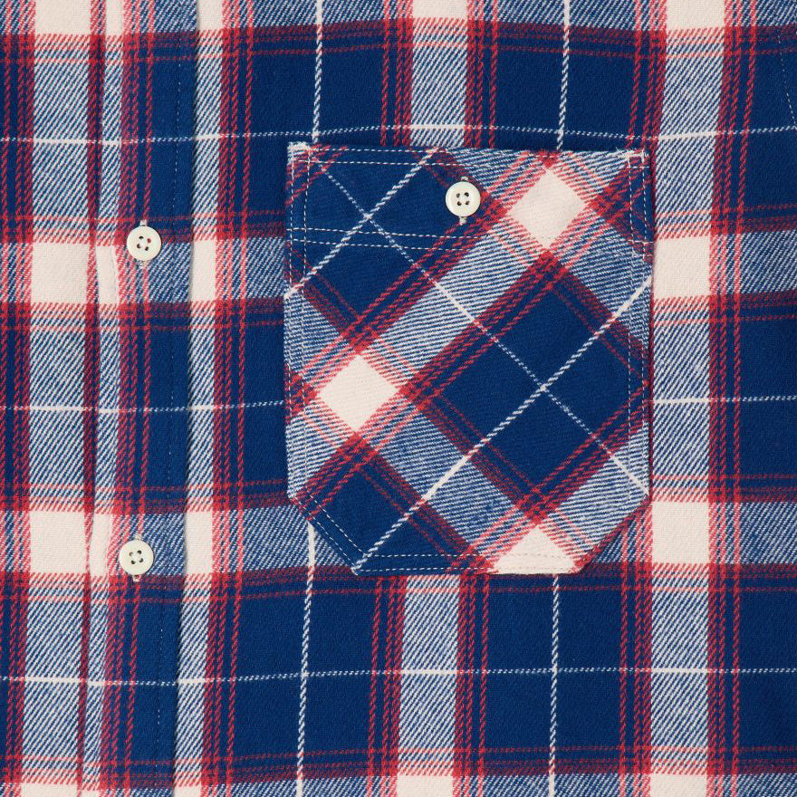 Work Shirt LS - Navy/Red