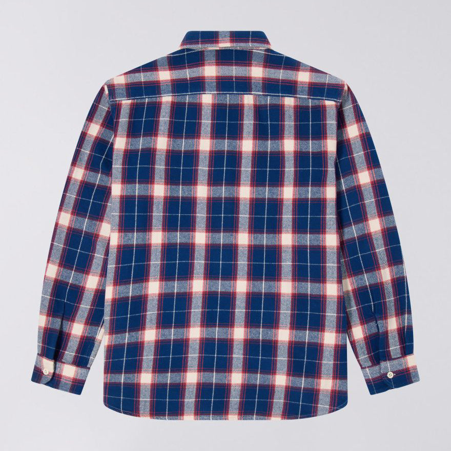 Work Shirt LS - Navy/Red