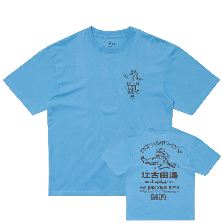 Ekoda Bath House T-Shirt - Azure Blue