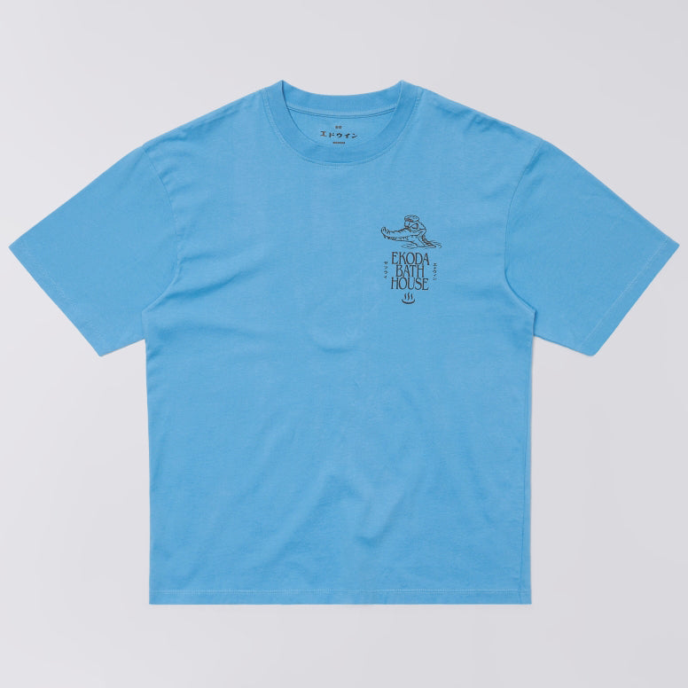 Ekoda Bath House T-Shirt - Azure Blue