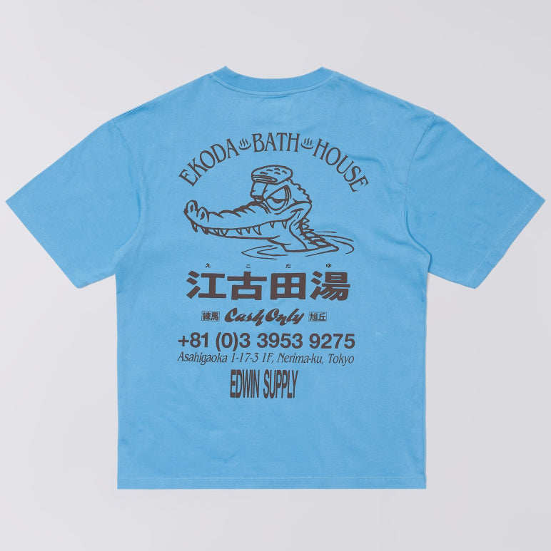 Ekoda Bath House T-Shirt - Azure Blue